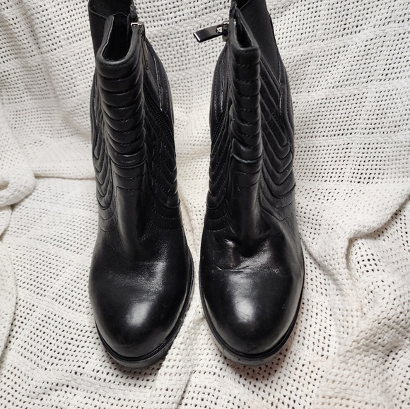 French Connection Deco style heeled ankle Boots 11 - Picture 9 of 13